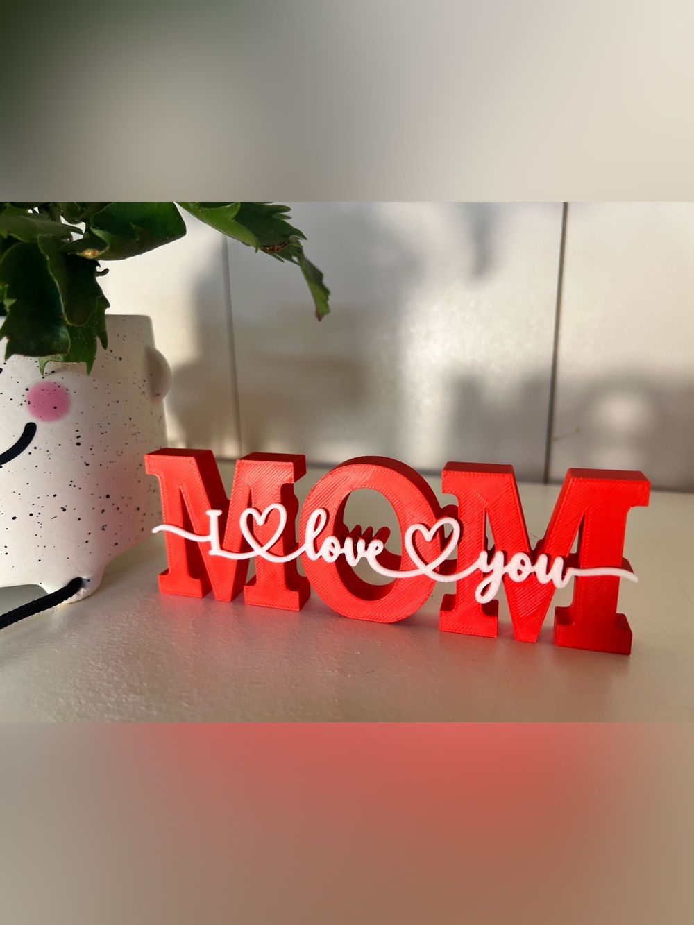 Mother's Day Mom I Love You 3D Figurine Sculpture